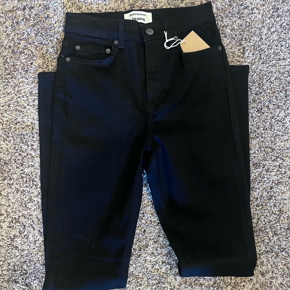 Reformation Denim - REFORMATION SOLID BLACK HIGHWAISTED SKINNY JEANS NWT